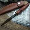 Mahogany Handle Survival Knife With Sheath