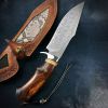 Outdoor Self-defense Damascus Steel Forged Knife