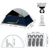 Exquisite Camping 4 Person Black Coated Darkroom Family Camping Tent