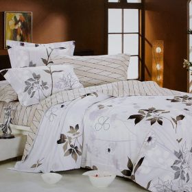 Blancho Bedding - Faint Aroma, Luxury 7PC Bed In A Bag Combo 300GSM (Full Size)