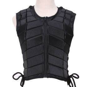 Horse Racing, Adult And Child Vests, Riding Protective Clothing, Vests, Seat Belts And Equipment (Option: Adult black-2XL)