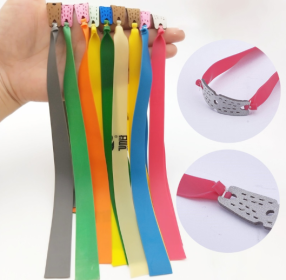 10Pcs Slingshot Powerful Elastic Flat Rubber Band Practical Hunting Sports (Option: Gray-0.45mm-Q10pcs)