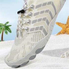 Men's And Women's Non-slip Five-finger Mountaineering Fitness Shoes (Option: D025 White-43)