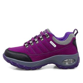 Casual Air Cushion Sole Sneakers (Option: Purple-35)