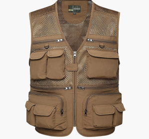 Multipurpose Indoor Outdoor Multiple Pocket Vest (Option: Khaki-4XL)