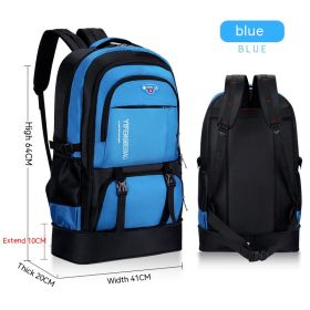 Waterproof Travel Mountain Climbing Outdoor Large Capacity Backpack (Option: Blue-65to75L)