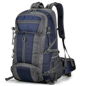 Outdoor Waterproof Large Capacity Travel Mountaineering Bag (Option: Dark Blue-36to55L)