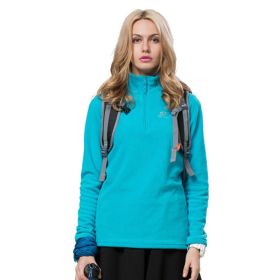 Autumn And Winter Warm Jacket Women's New Style Outdoor Fleece Jacket (Option: Lake Blue-S)