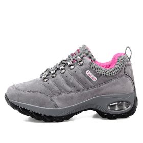 Casual Air Cushion Sole Sneakers (Option: Grey rose red-42)