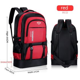 Waterproof Travel Mountain Climbing Outdoor Large Capacity Backpack (Option: Red-65to75L)