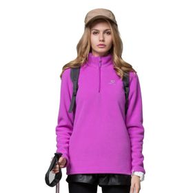 Autumn And Winter Warm Jacket Women's New Style Outdoor Fleece Jacket (Option: Purple-XL)