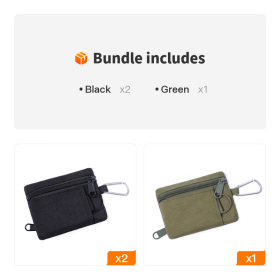 Outdoor Mini EDC Molle Waist Belt Bag (Color: Black*2+Green)