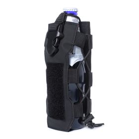 Tactical Survival Molle Water Bottle Bag (Color: Black)