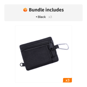 Outdoor Mini EDC Molle Waist Belt Bag (Color: Black*3)