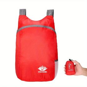 Vanaheimr Lightweight Foldable Backpack (Color: Red)