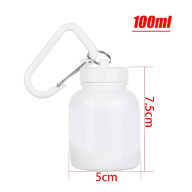 Mini Portable Protein Powder Bottles with Keychain (Color: 100ml-02)