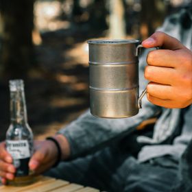 Outdoor Stainless Steel Water Cup (select: Stainless steel mug-Silver)