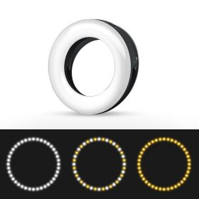 Rechargeable LED Ring Light (Color: White)